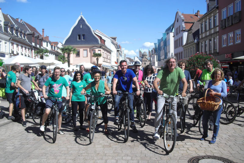 Angekommen im schönen Speyer – die glücklichen Fahrradabenteurer!